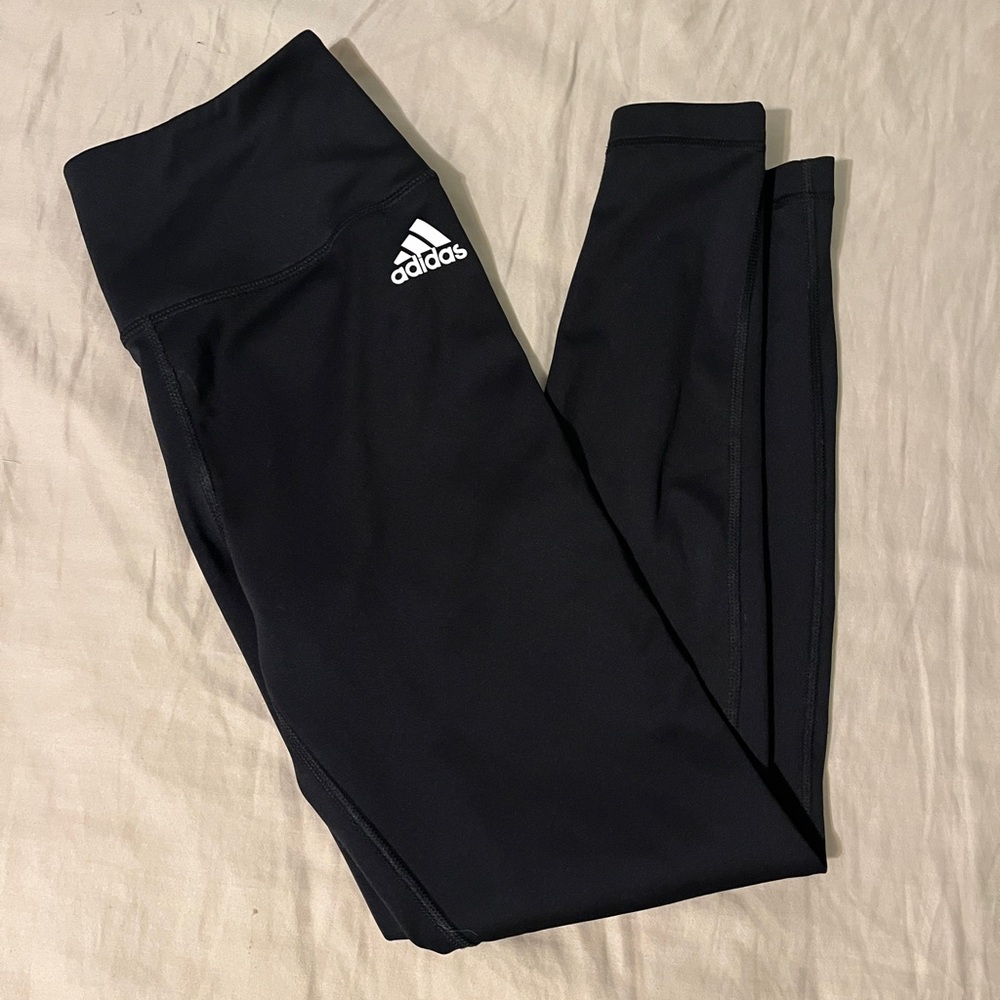 Adidas Black Leggings Form-Fitting Stretch